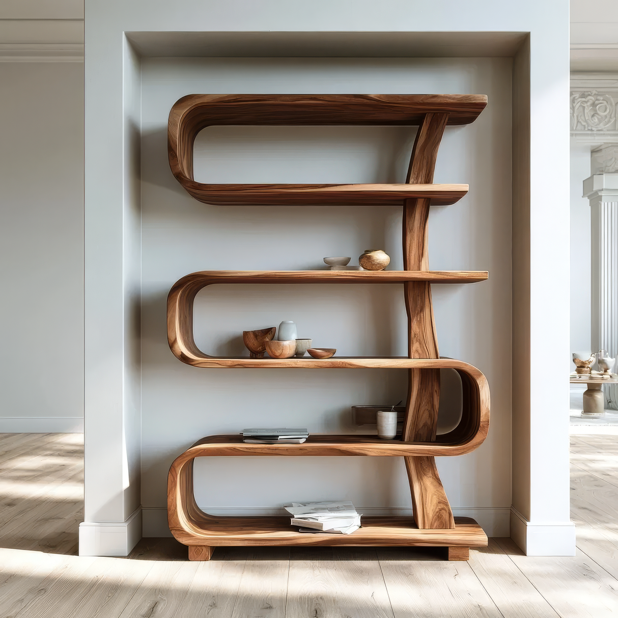 Asteron Handcrafted Solid Wood Bookshelf - Timberustic Bookshelf