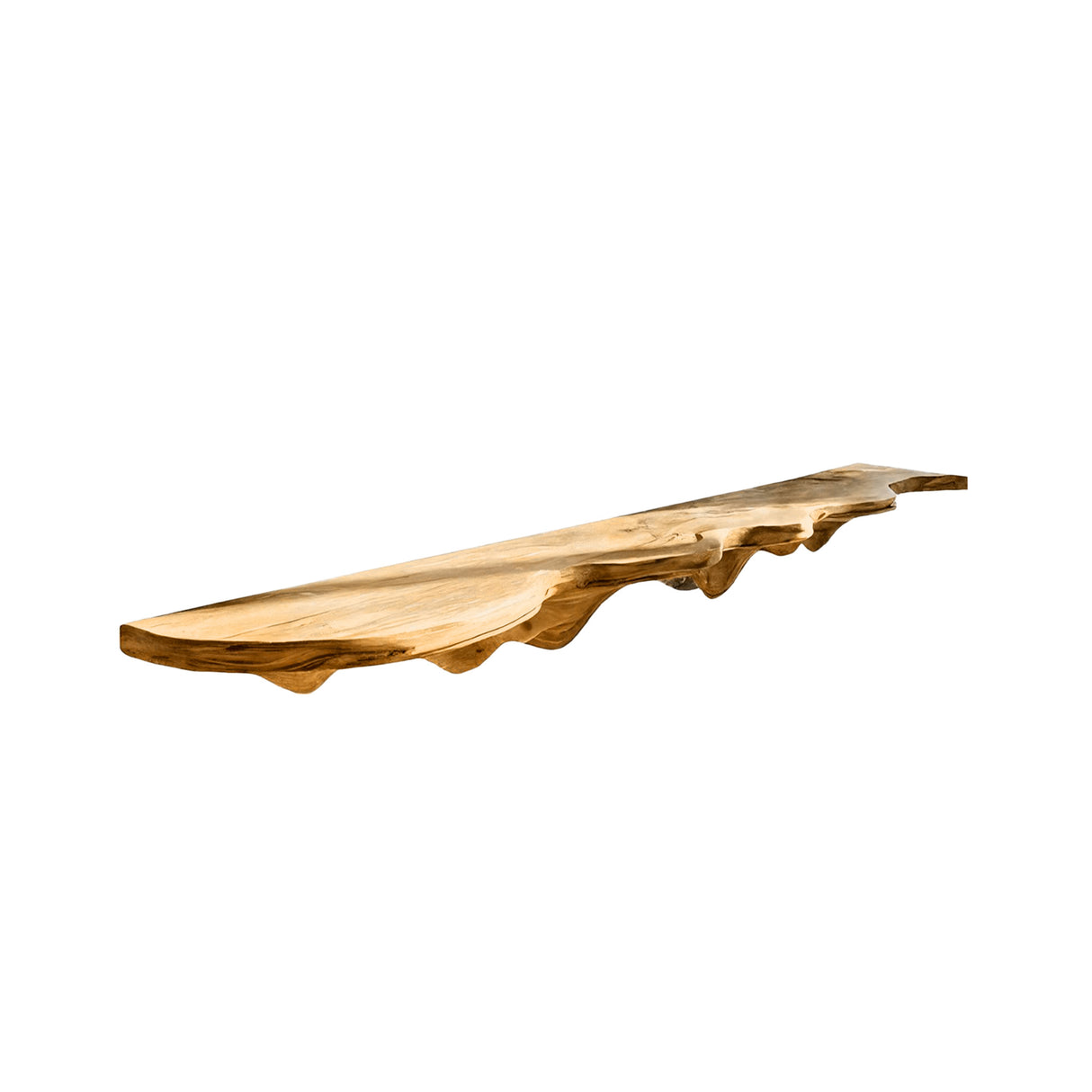 Auralis Live Edge Solid Wood Floating Shelf