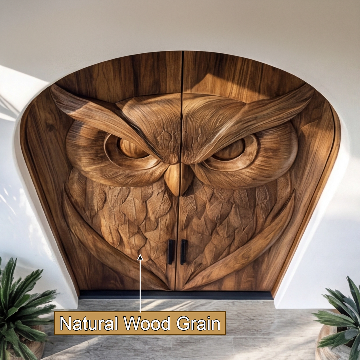 Auralith Handcrafted Solid Wood Arched Double Doors - Timberustic Door