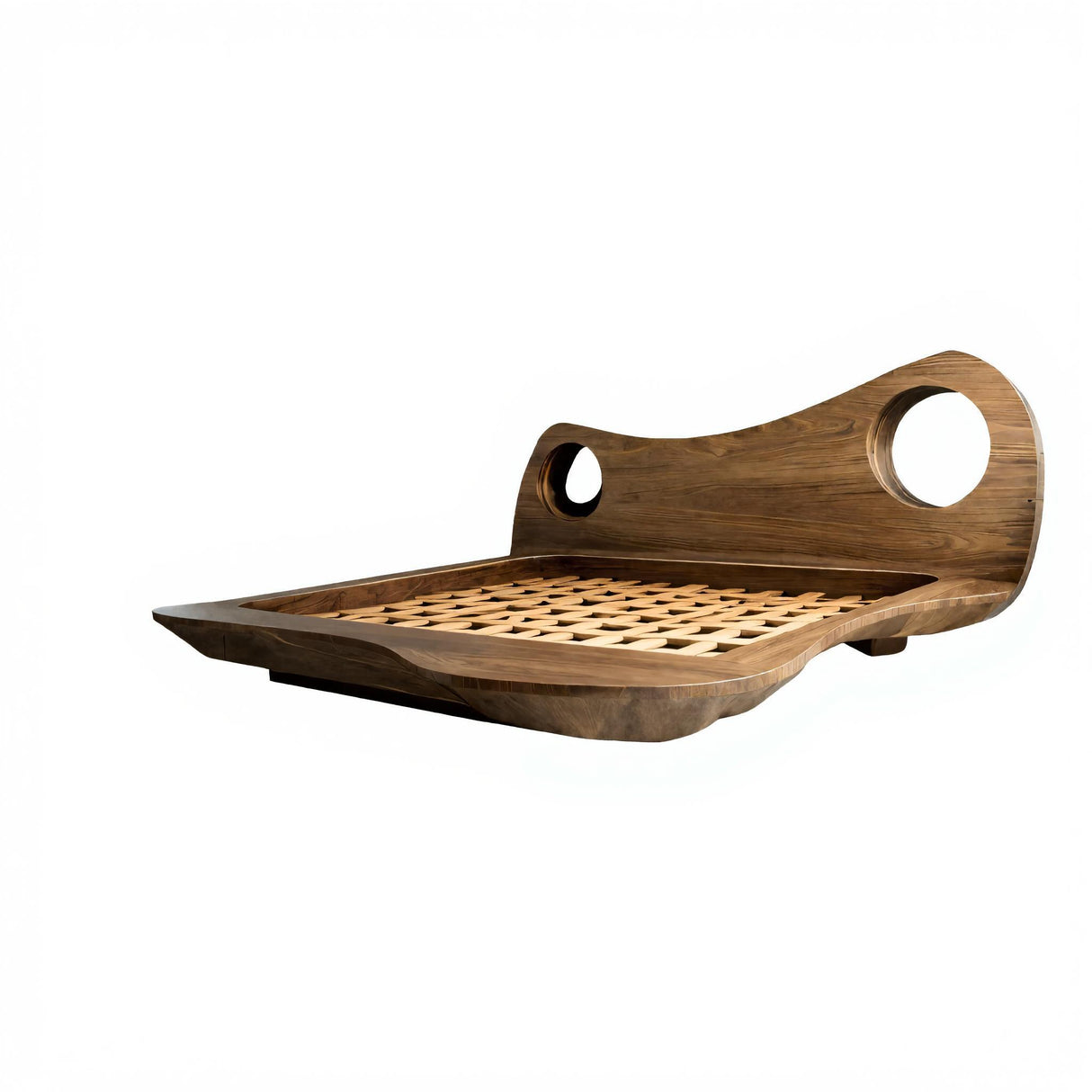 Auraloop Sculpted Solid Wood Headboard and Bed Frame - Timberustic Headboard & Bed Frame