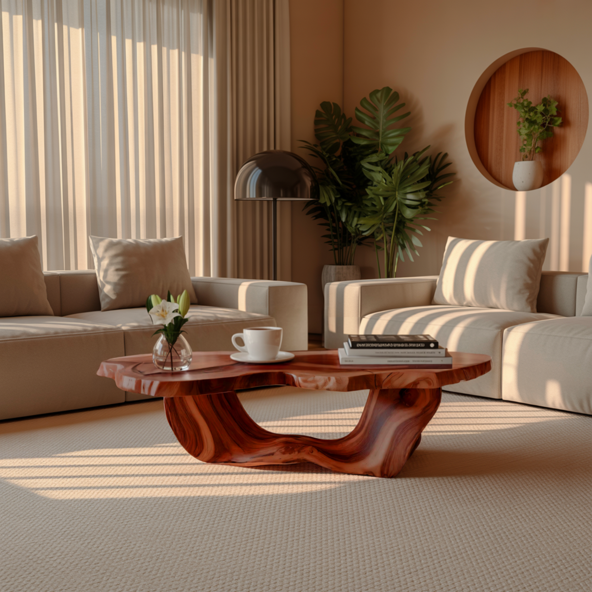 Aurea Flow-Form Sculptural Coffee Table - Timberustic Coffee Table