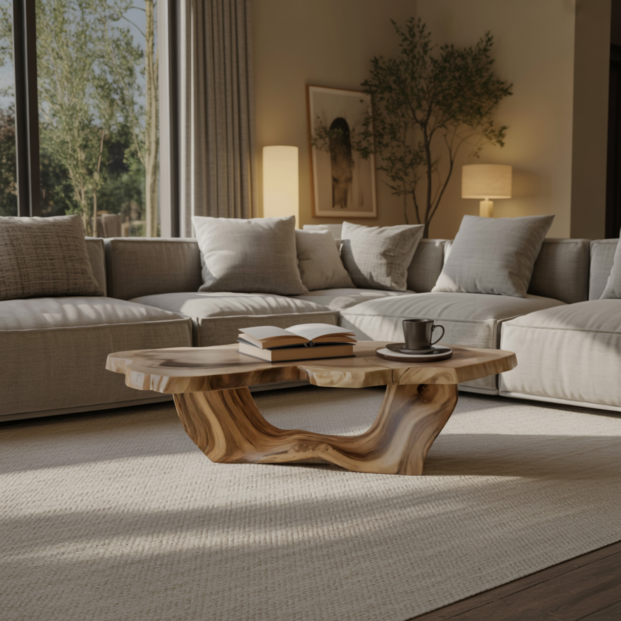 Aurea Flow-Form Sculptural Coffee Table - Timberustic Coffee Table