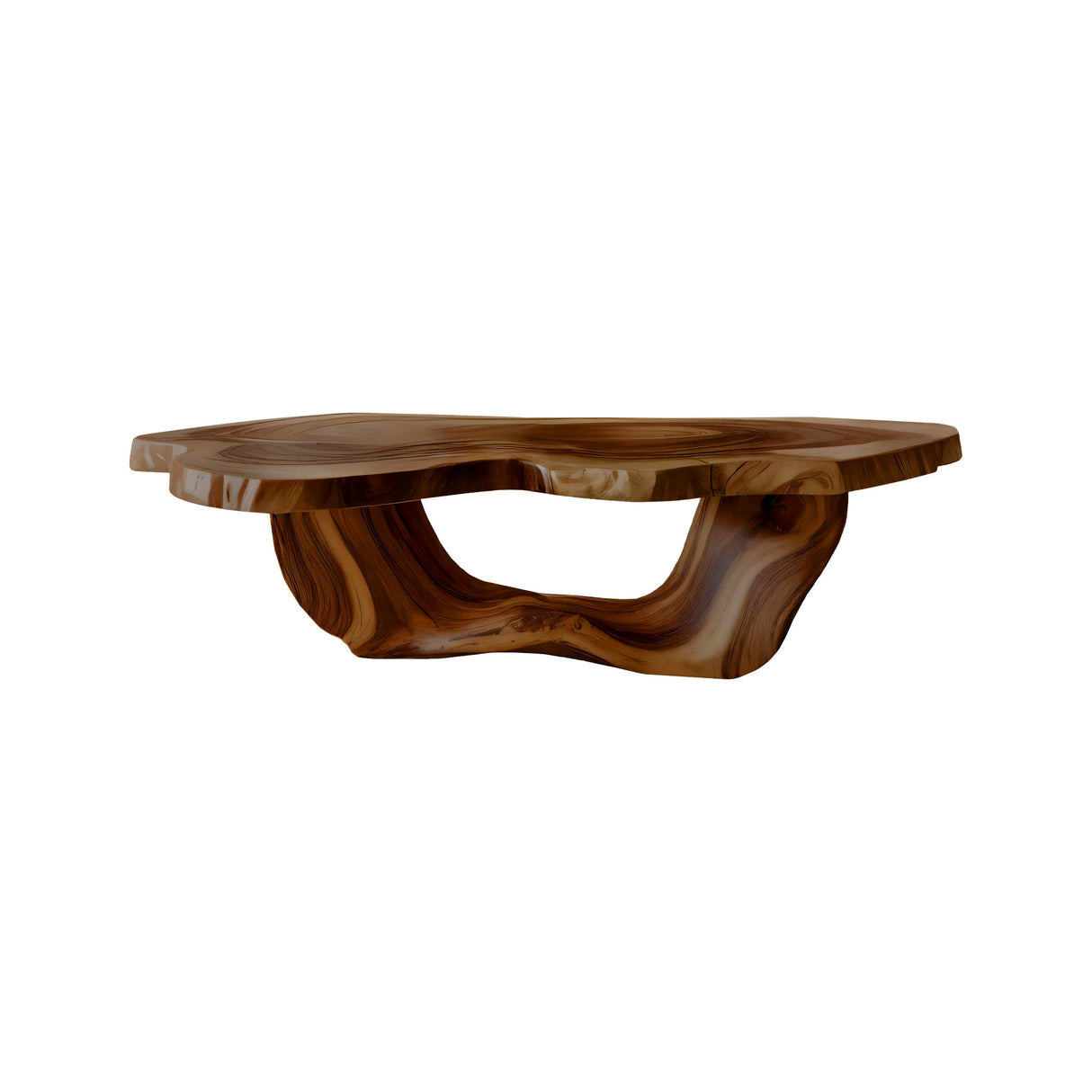 Aurea Flow-Form Sculptural Coffee Table Brown - Timberustic Coffee Table