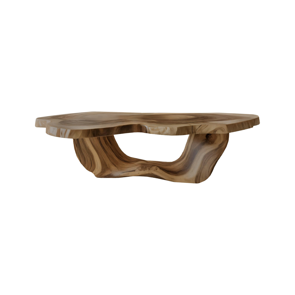 Aurea Flow-Form Sculptural Coffee Table Natural Oak - Timberustic Coffee Table