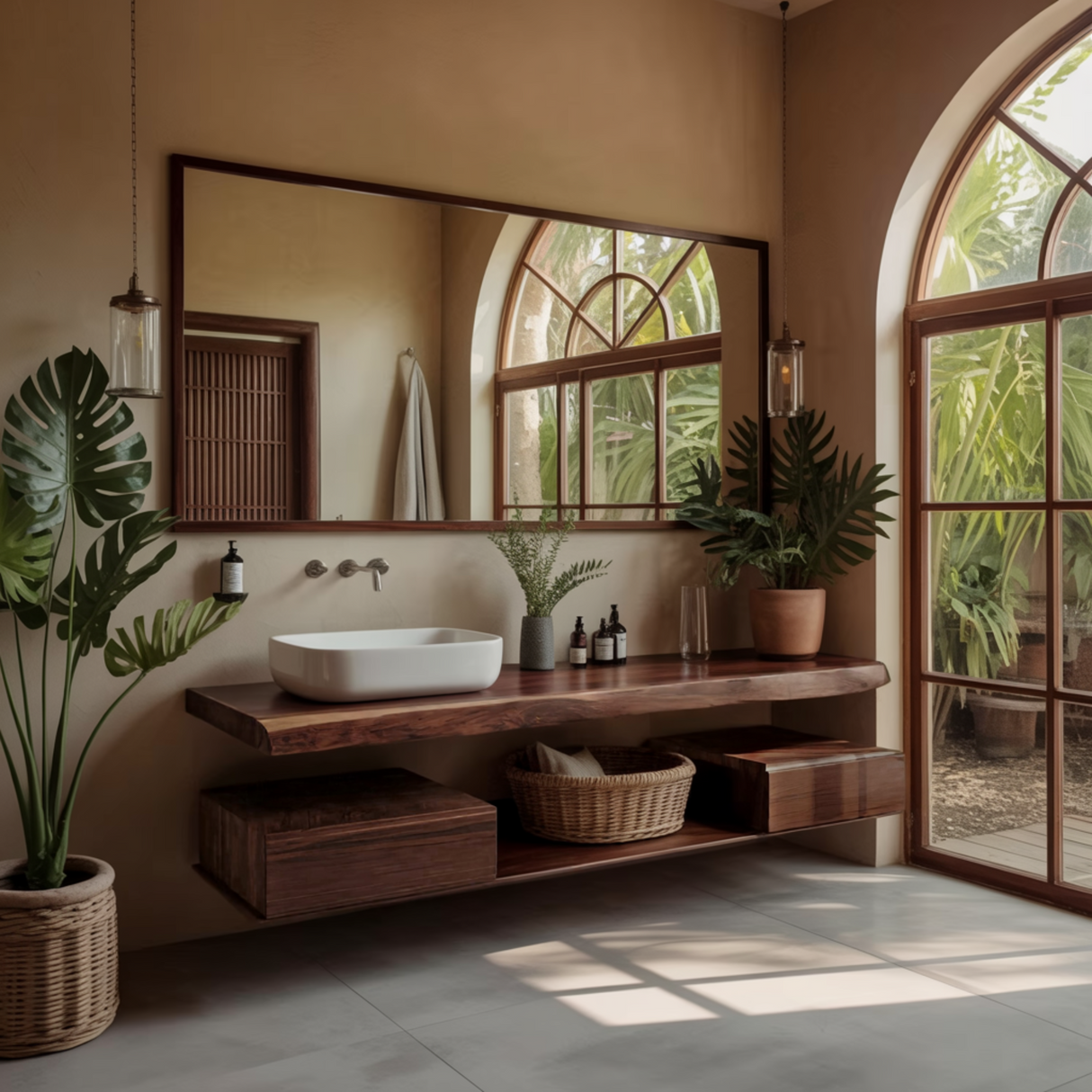 Aurea Flow II Floating Bathroom Vanity with Drawers