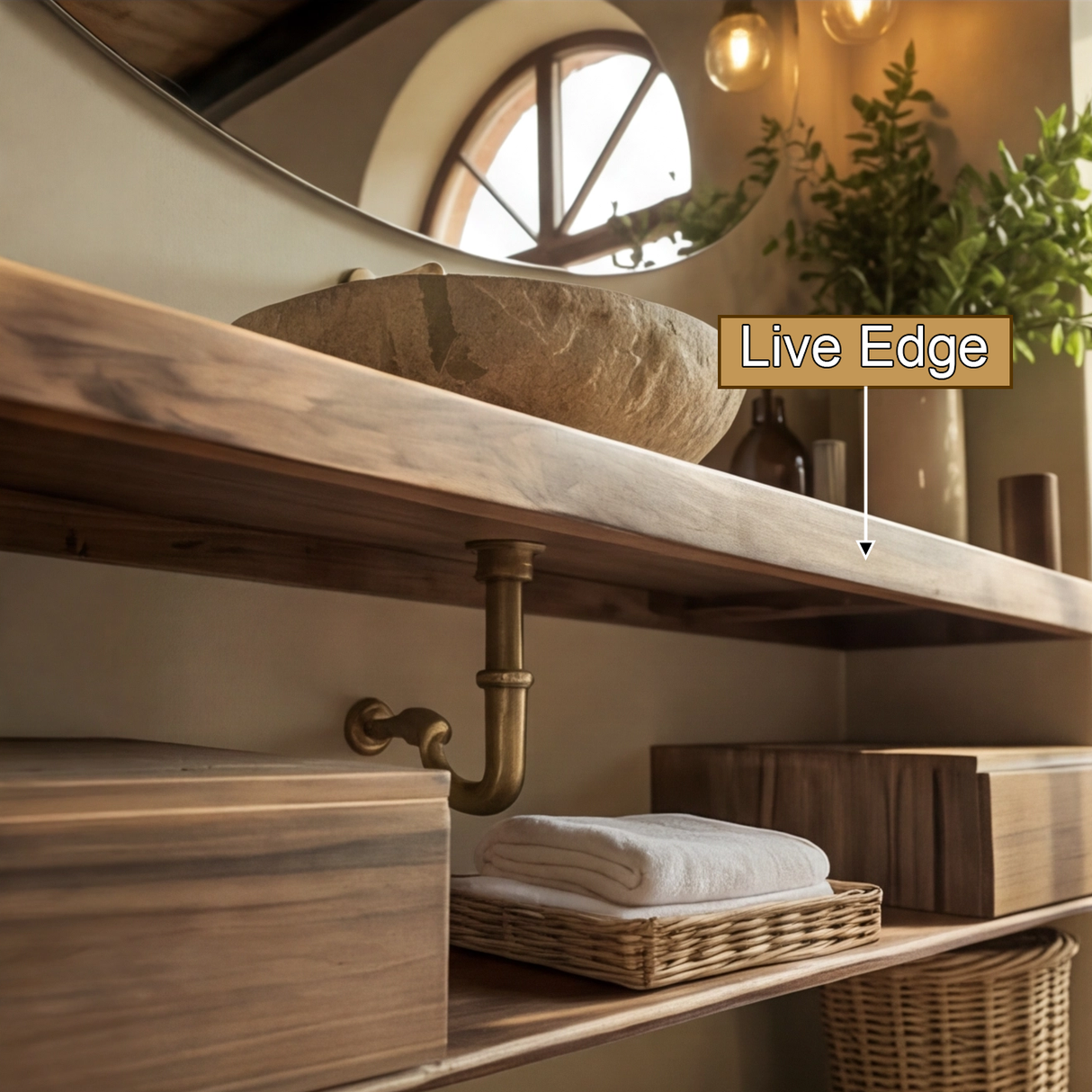 Aurea Flow II Floating Bathroom Vanity with Drawers - Timberustic Floating Bathroom Vanity With Drawers