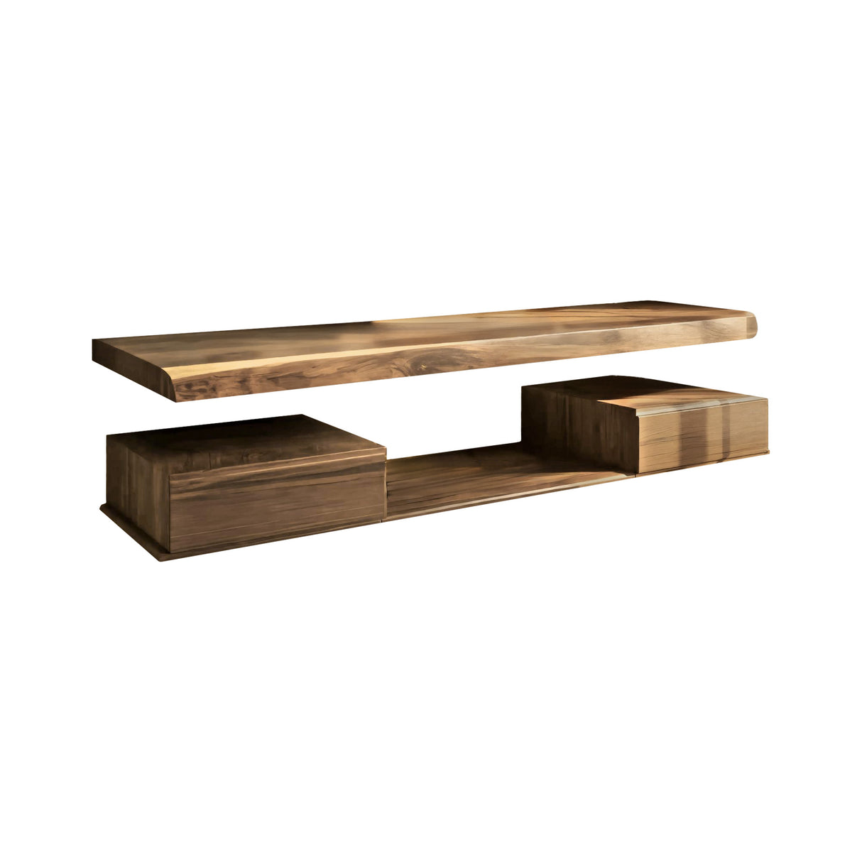 Aurea Flow II Floating Bathroom Vanity with Drawers Natural Oak - Timberustic Floating Bathroom Vanity With Drawers