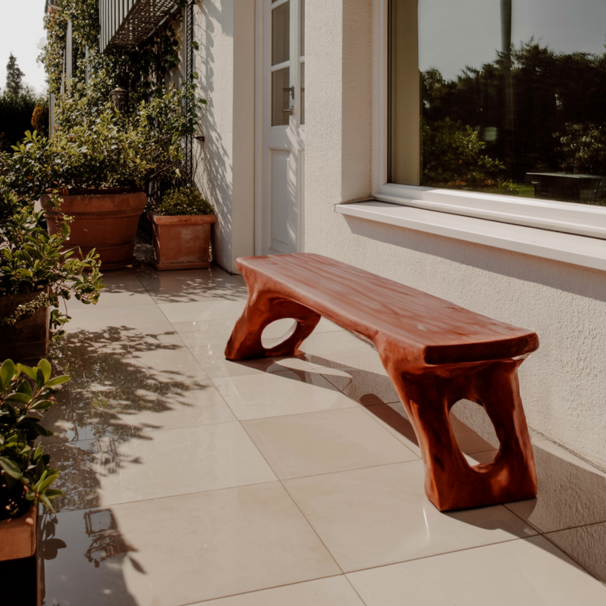 Aurea Organic Modern Solid Wood Bench