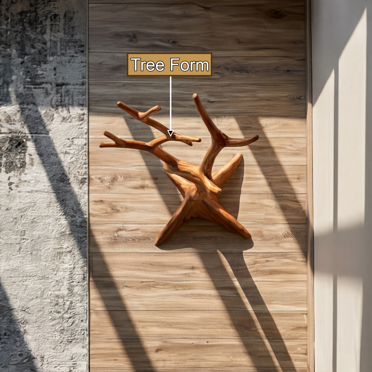 Virelith Sculpted Solid Wood Tree Coat Rack - Timberustic Tree Coat Rack