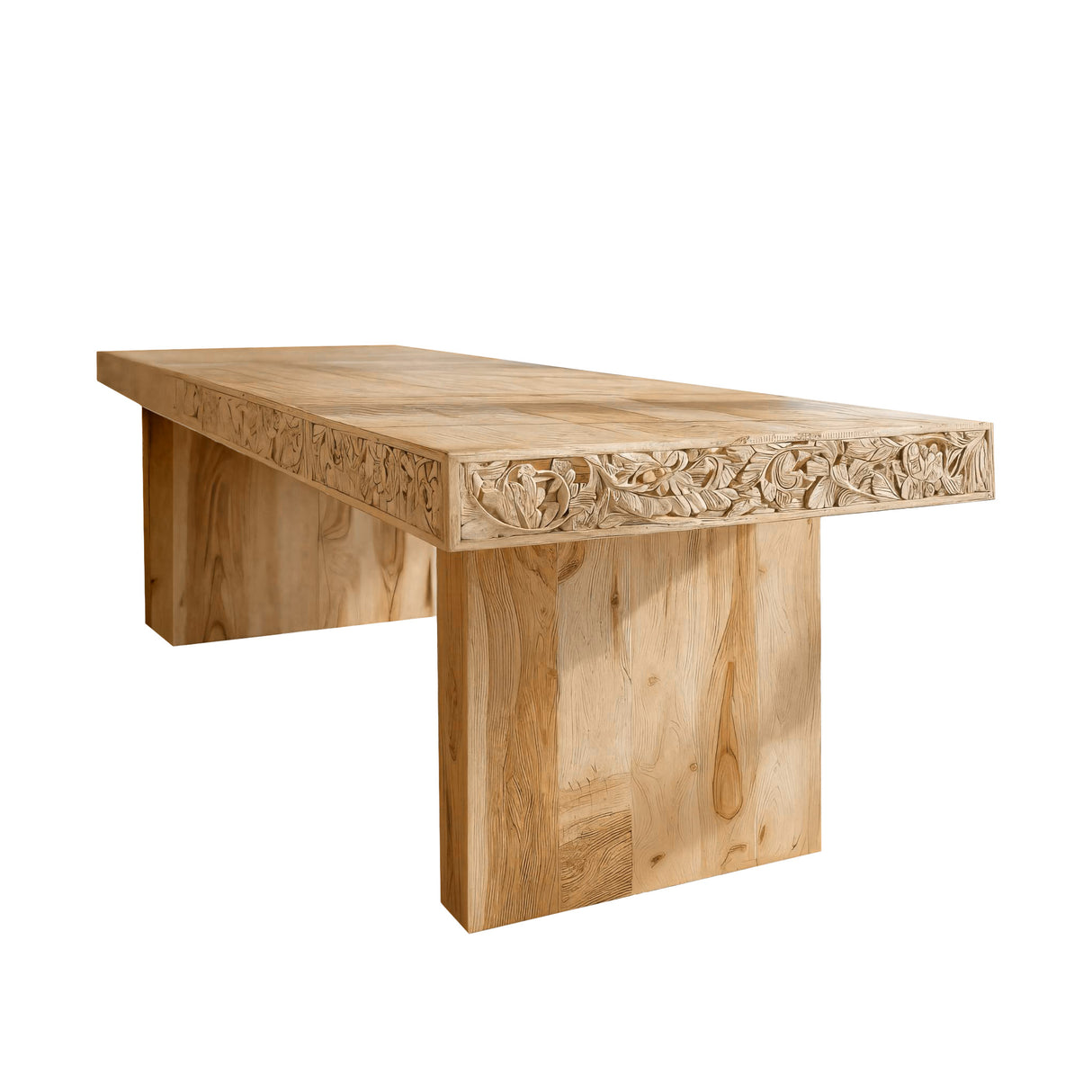 Aurelia Handcrafted Solid Wood Dining Table Natural Oak - Timberustic Dining Table
