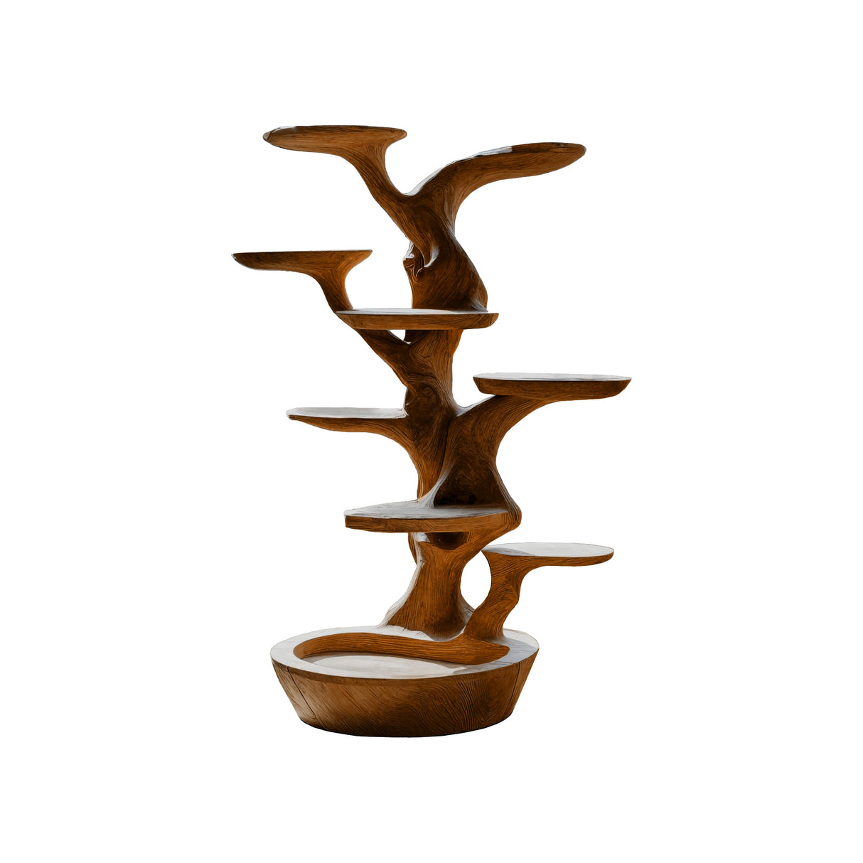 Aurelian Sculpted Solid Wood Tree-Inspired Cat Tree Shelf Brown - Timberustic Tree-Inspired Cat Tree Shelf