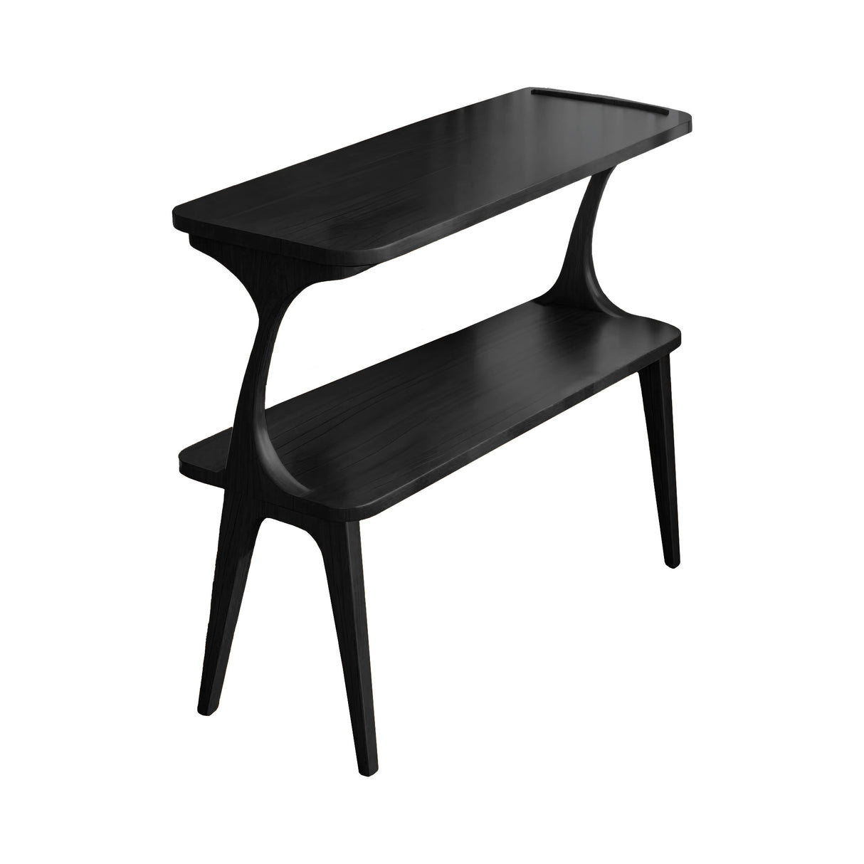 Aurelin Arc Solid Wood Side Table Black - Timberustic Side Table