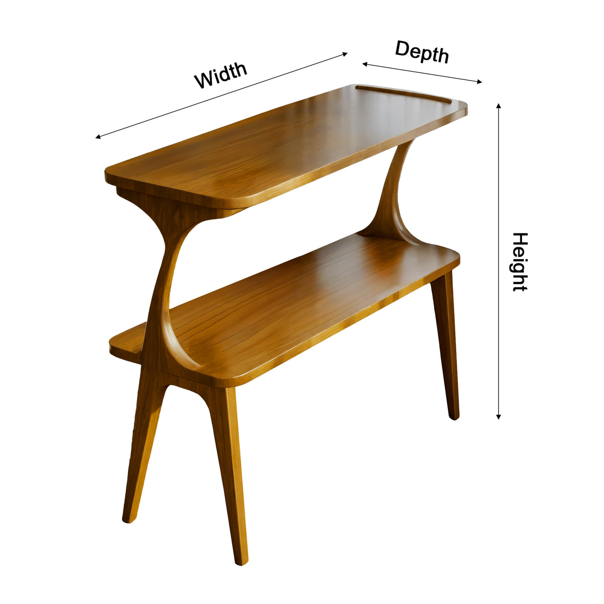 Aurelin Arc Solid Wood Side Table - Timberustic Side Table