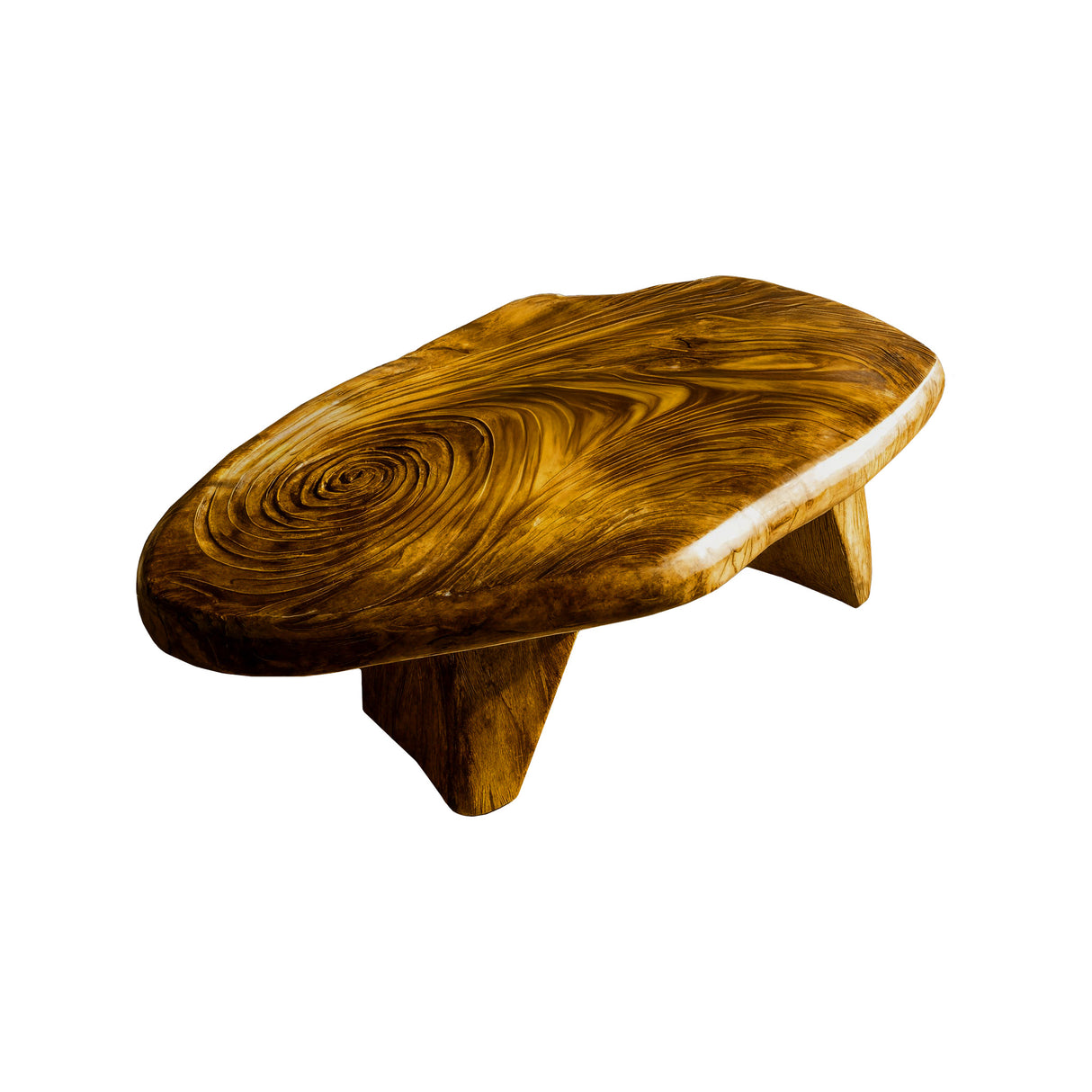 Aurelin Bloom II Solid Wood Hand Carved Coffee Table Teak - Timberustic Coffee Table