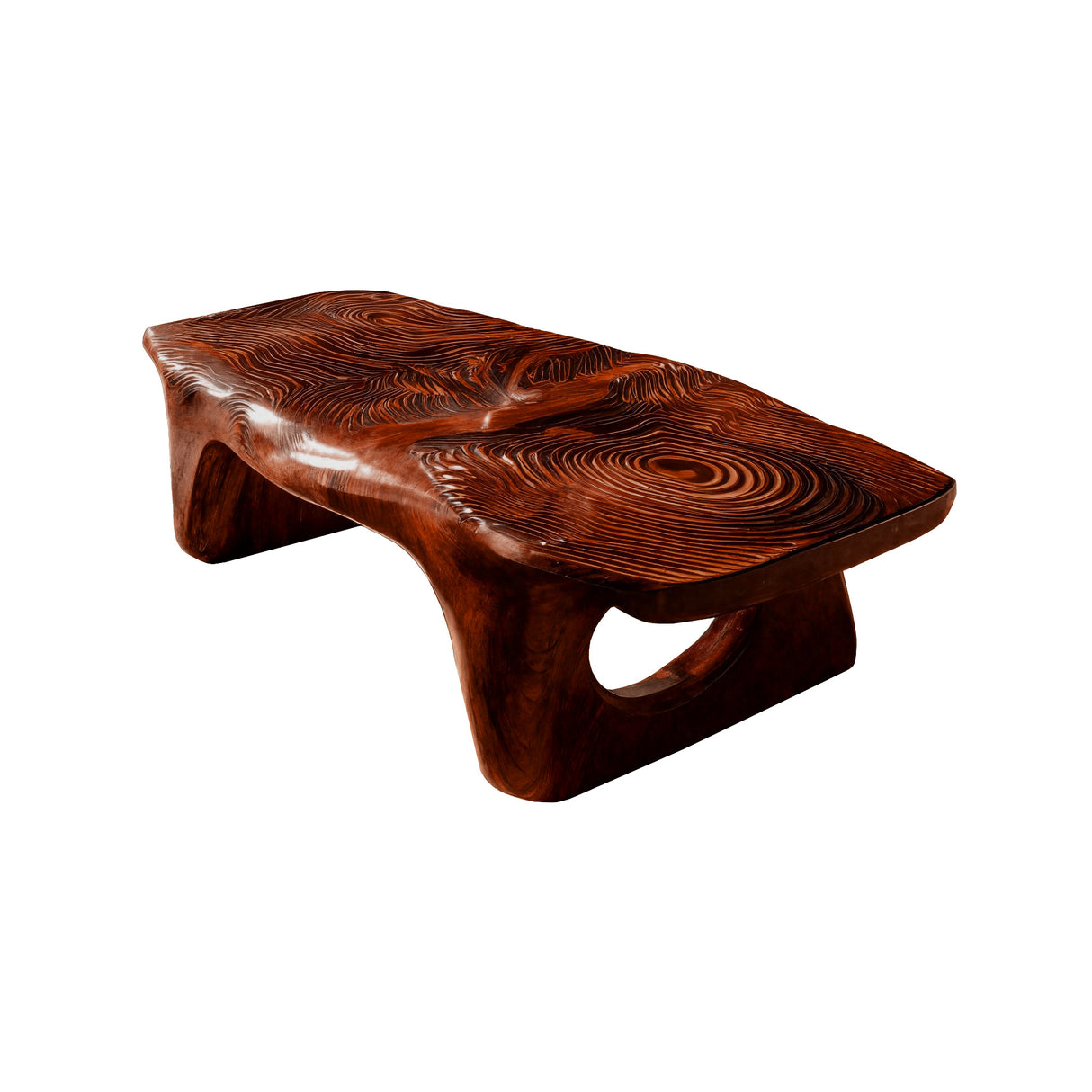 Aurelin Bloom VI Solid Wood Hand Carved Coffee Table Mahogany - Timberustic Coffee Table