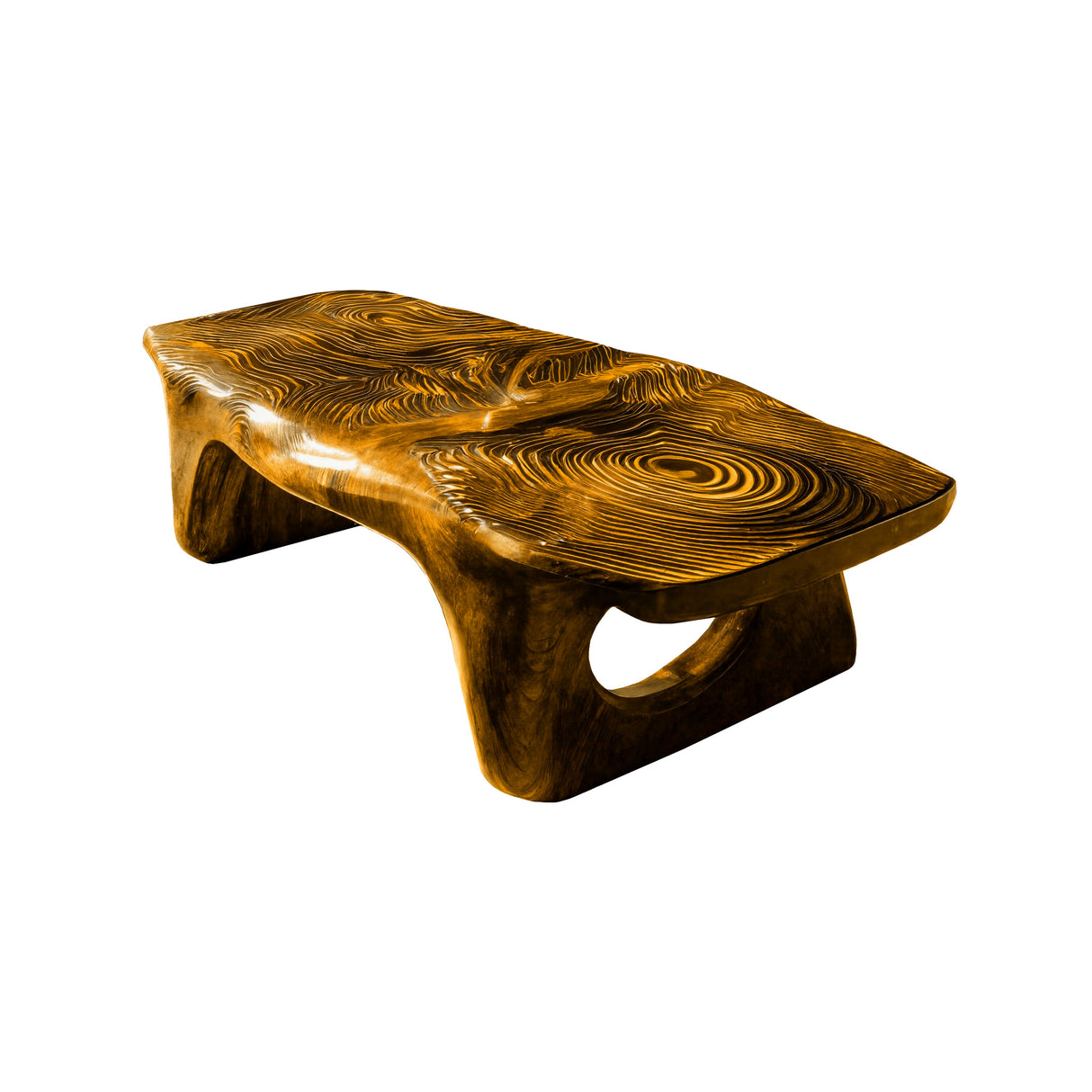 Aurelin Bloom VI Solid Wood Hand Carved Coffee Table Teak - Timberustic Coffee Table