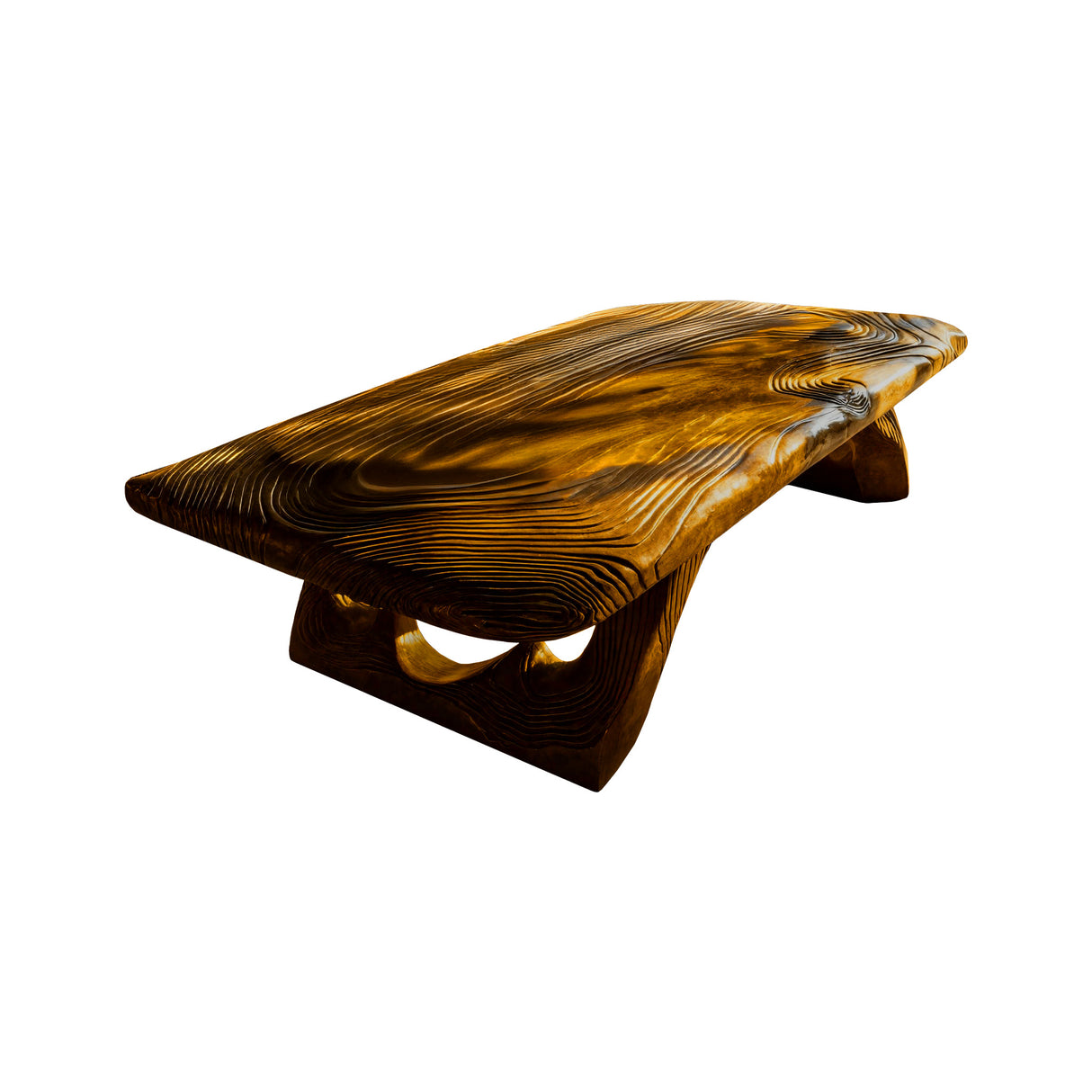 Aurelin Bloom V Solid Wood Hand Carved Coffee Table