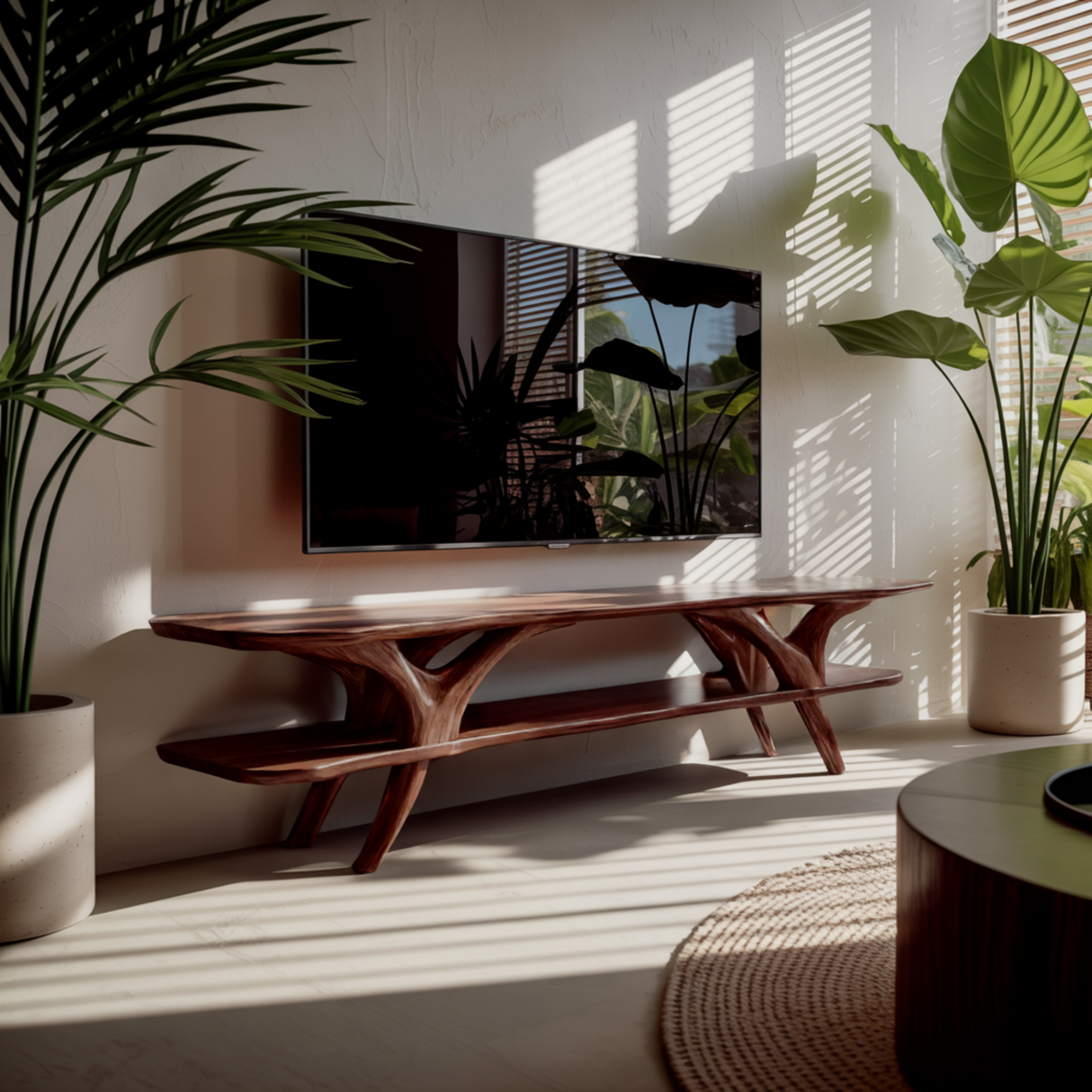 Aurelin Branchcrest Solid Wood TV Console