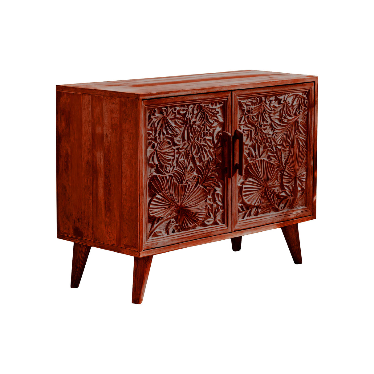 Aurelin Carve Solid Wood Sideboard Cabinet Mahogany - Timberustic Sideboard Cabinet