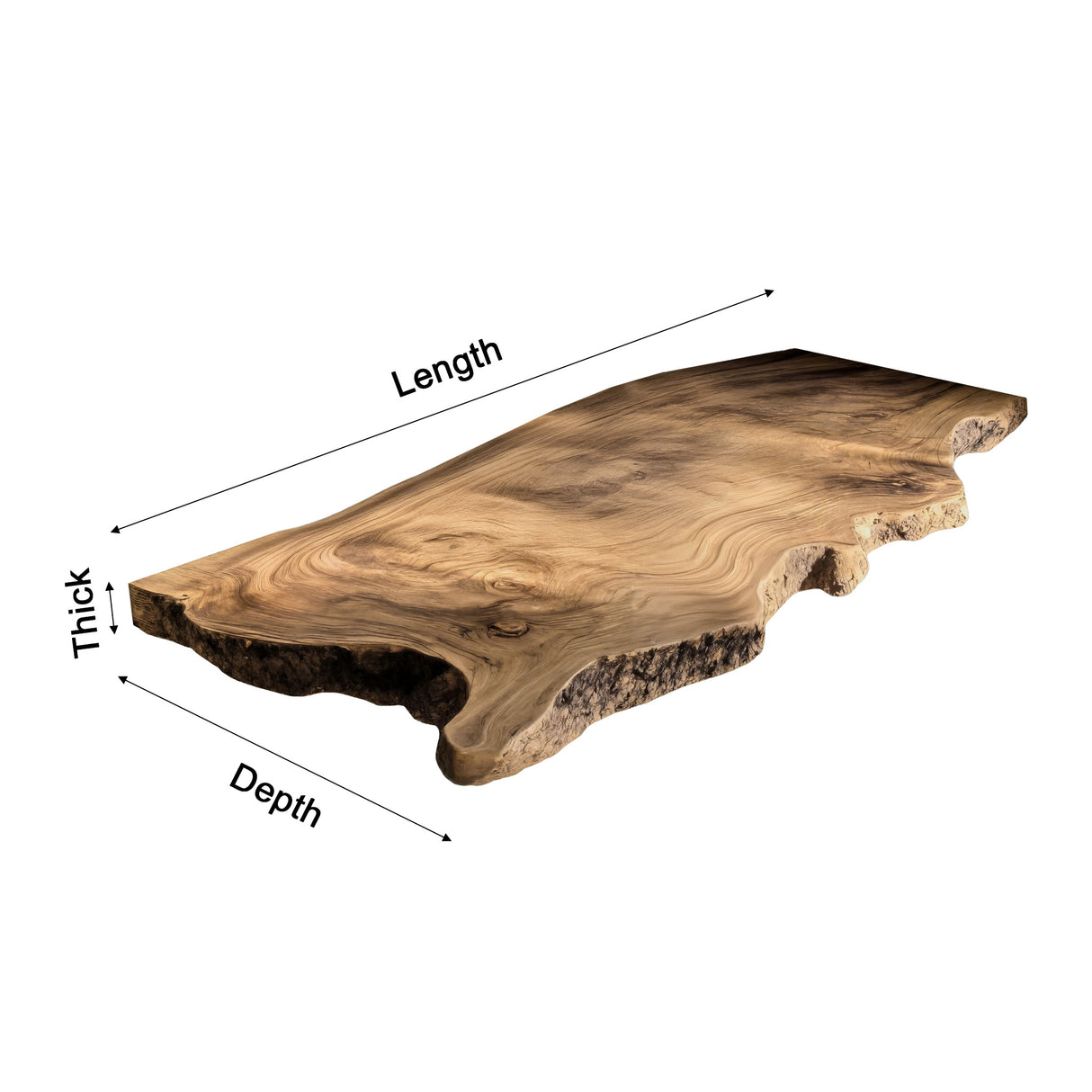 Aurelin Crest Organic Wood Floating Bathroom Vanity