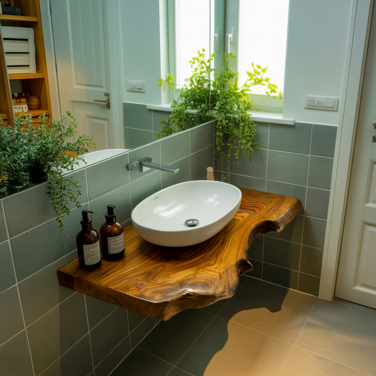 Aurelin Drift Live Edge Floating Bathroom Vanity