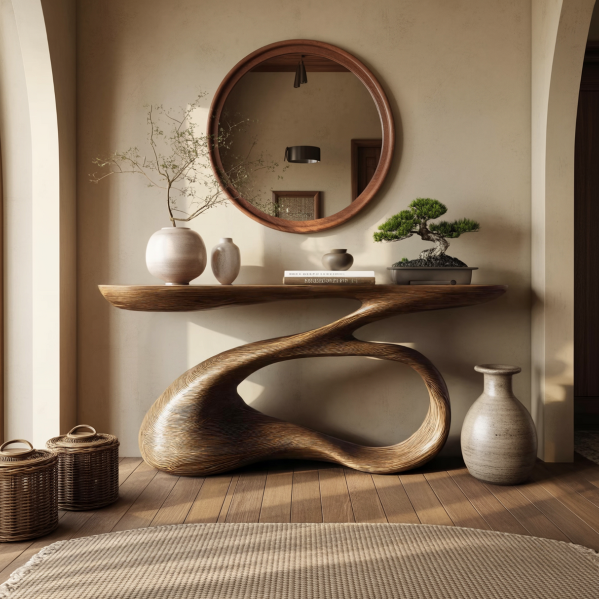 Aurelin Drift Solid Wood Console Table - Timberustic Console Table