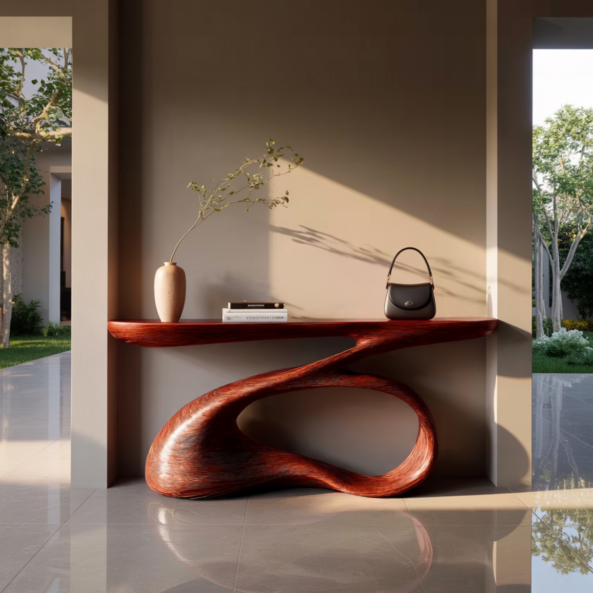 Aurelin Drift Solid Wood Console Table - Timberustic Console Table