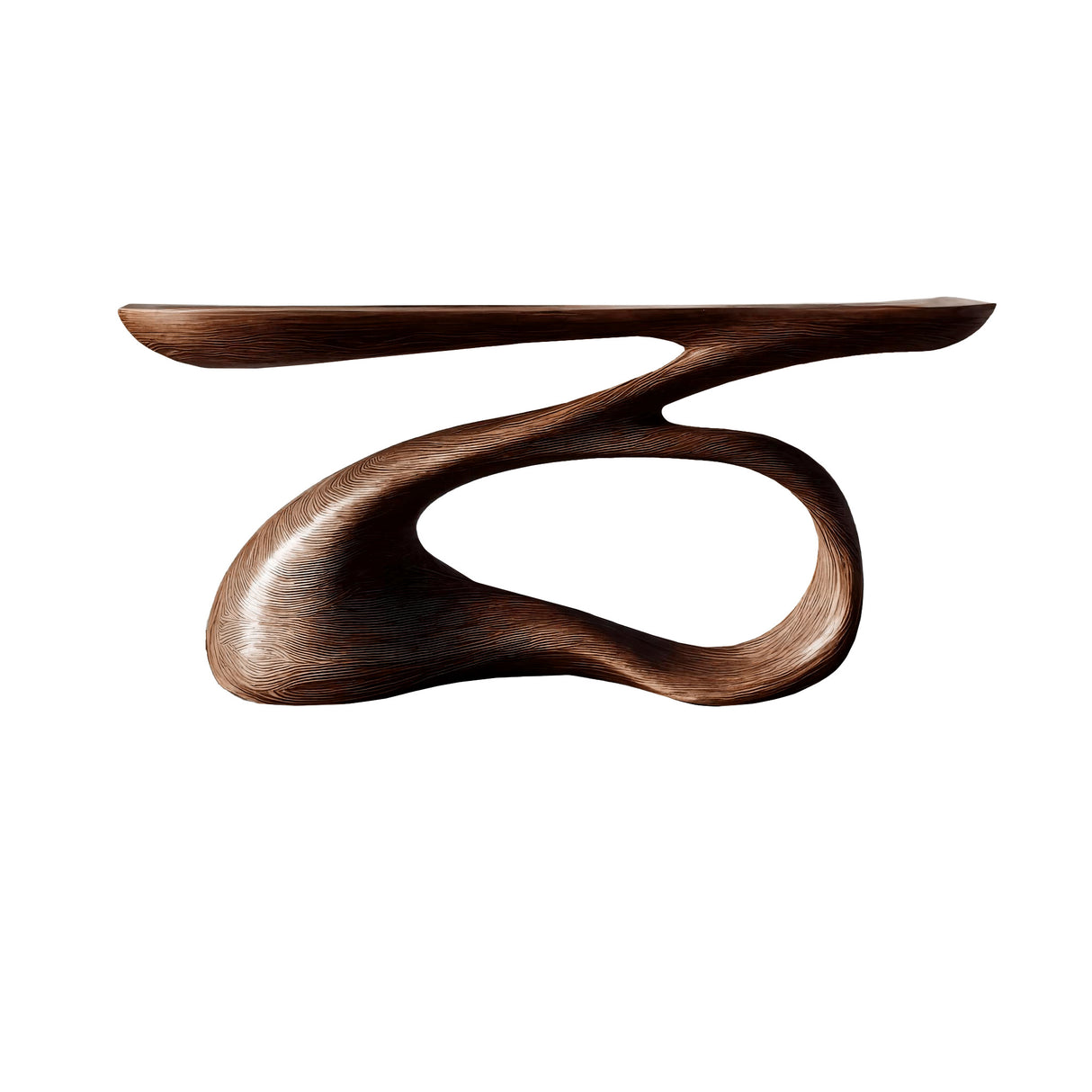 Aurelin Drift Solid Wood Console Table Dark Walnut - Timberustic Console Table