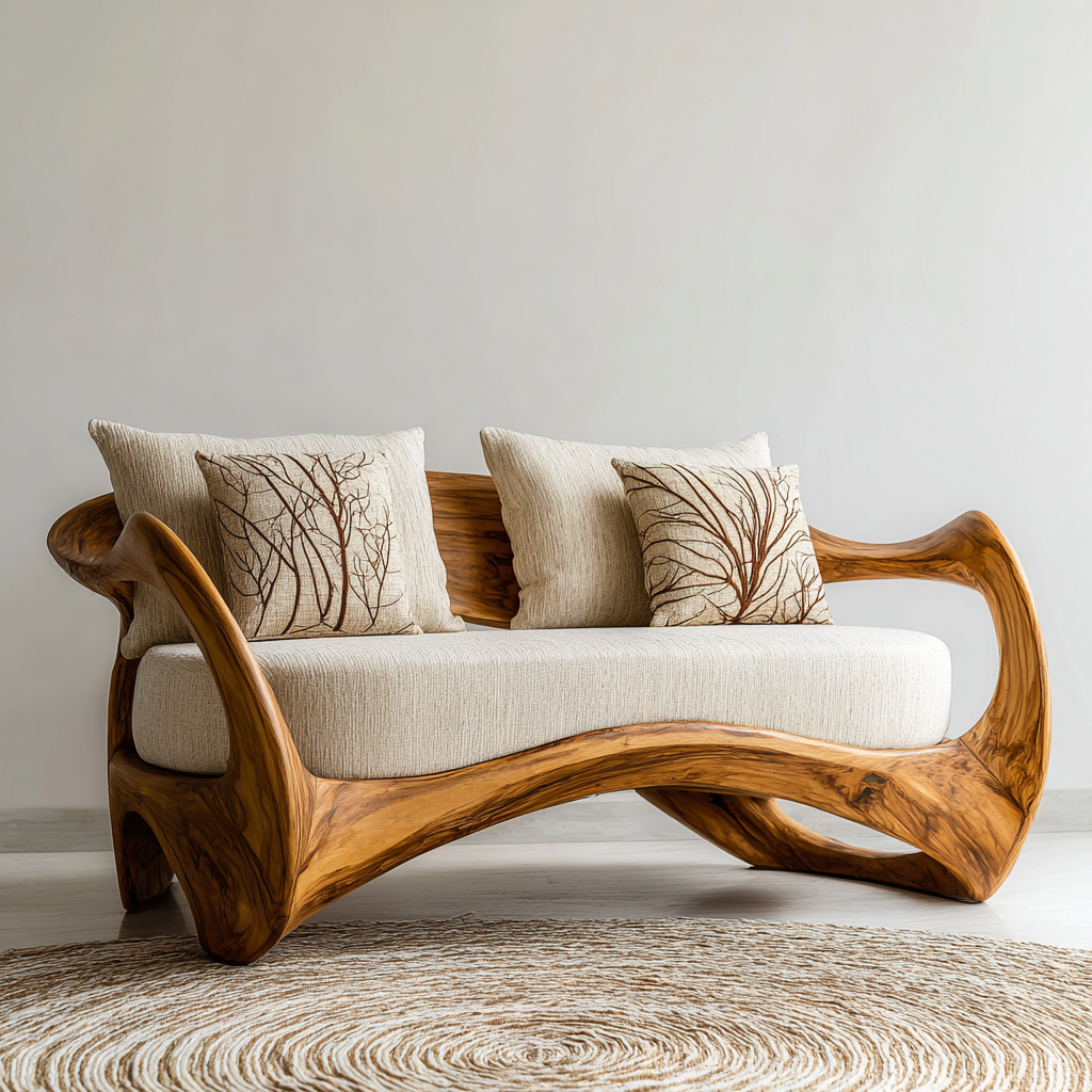 Aurelin Flow Organic Wood Sofa - Timberustic Sofa