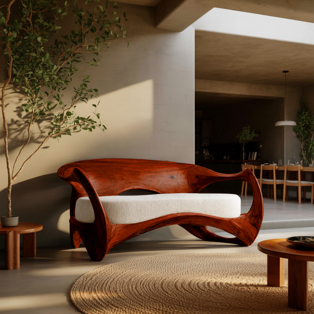 Aurelin Flow Organic Wood Sofa - Timberustic Sofa