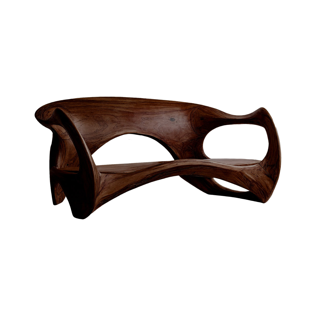 Aurelin Flow Organic Wood Sofa Dark Walnut - Timberustic Sofa