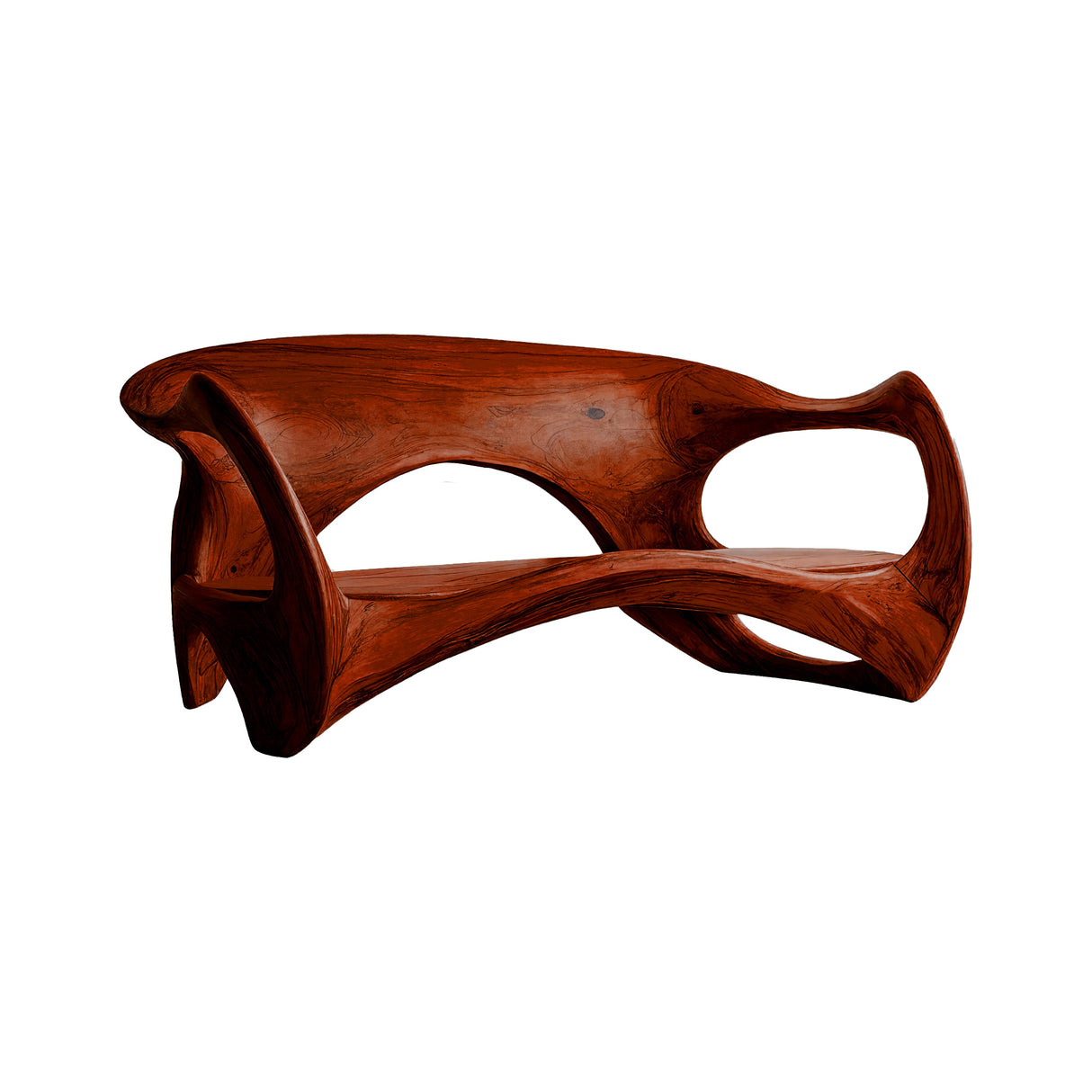 Aurelin Flow Organic Wood Sofa Mahogany - Timberustic Sofa