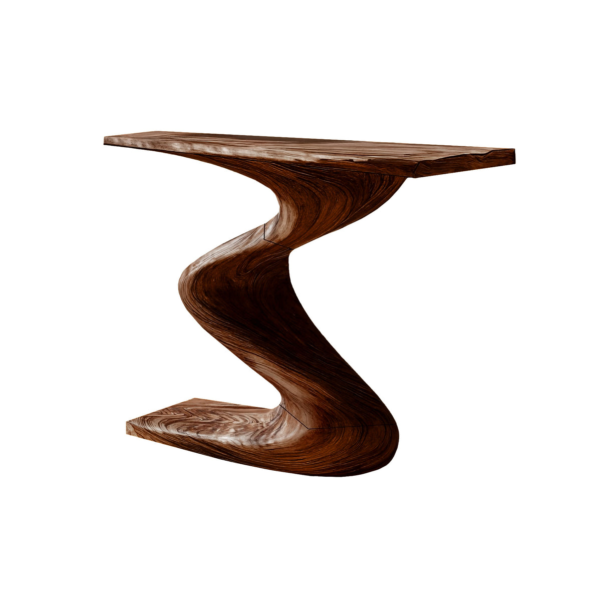 Aurelin Flow Solid Wood Console Table Dark Walnut - Timberustic Console Table
