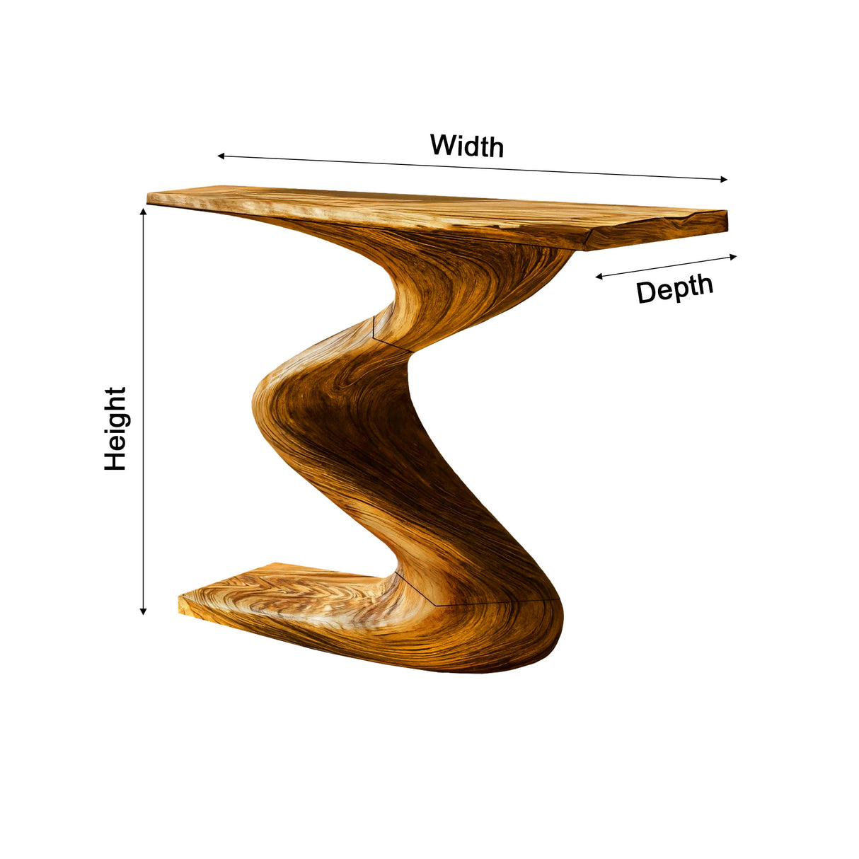 Aurelin Flow Solid Wood Console Table - Timberustic Console Table