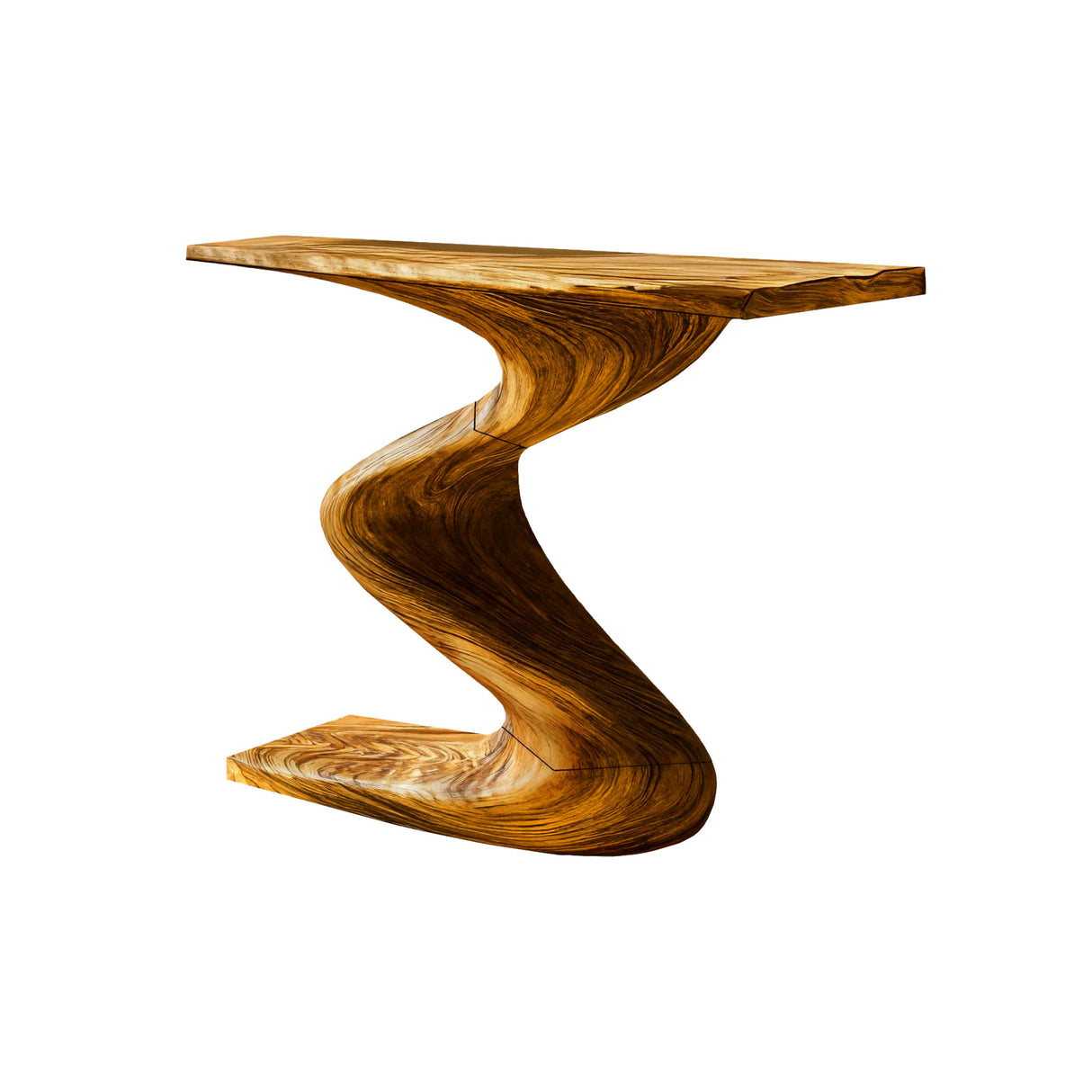 Aurelin Flow Solid Wood Console Table Teak - Timberustic Console Table