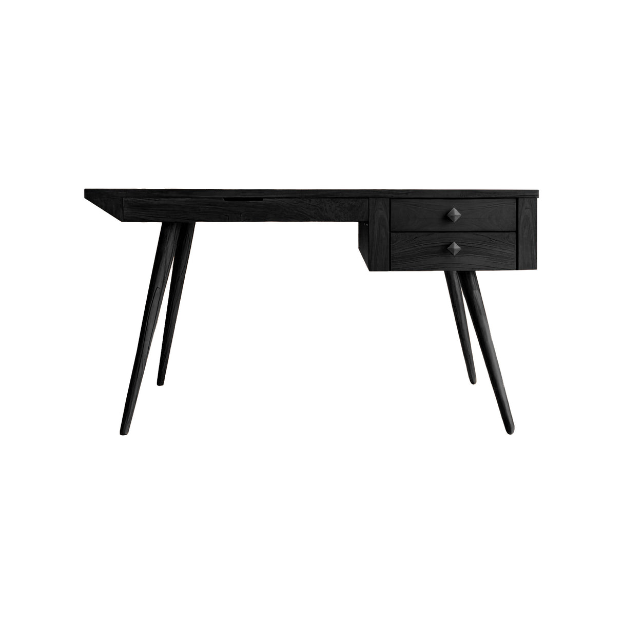 Aurelin Mid-Century Solid Wood Desk with Drawers