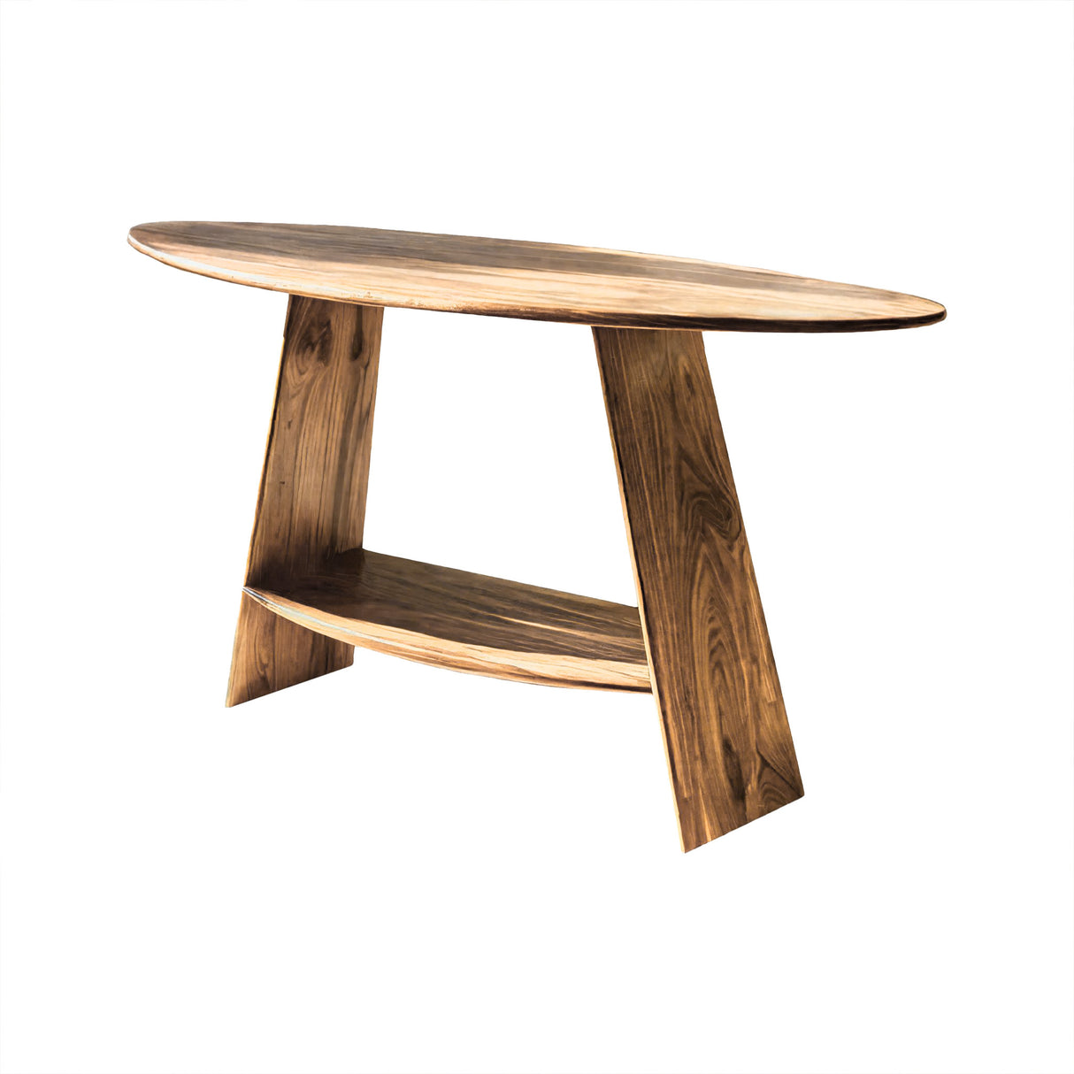 Aurelin Ovalcrest Solid Wood Console Table Natural Oak - Timberustic Console Table