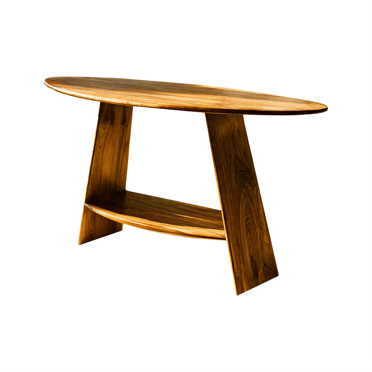 Aurelin Ovalcrest Solid Wood Console Table Teak - Timberustic Console Table