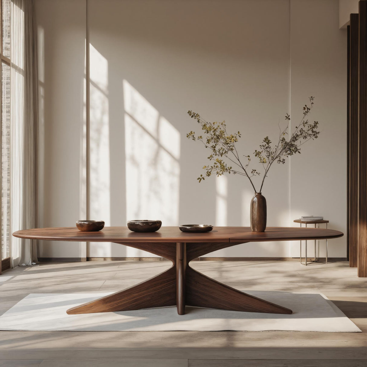 Aureline Sculpted Solid Wood Dining Table - Timberustic Dining Table