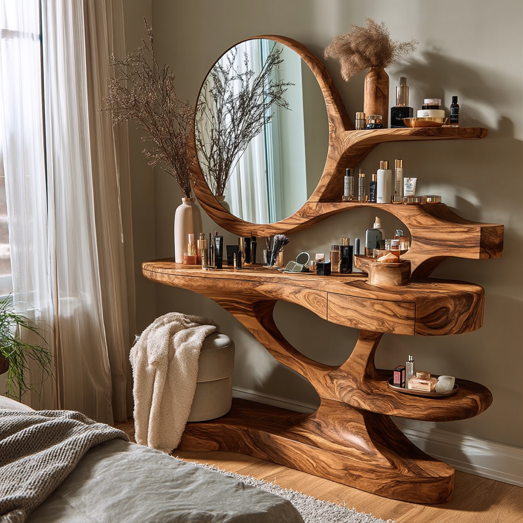 Aurelisse Handcrafted Solid Wood Cosmetic Table - Timberustic Cosmetic Table