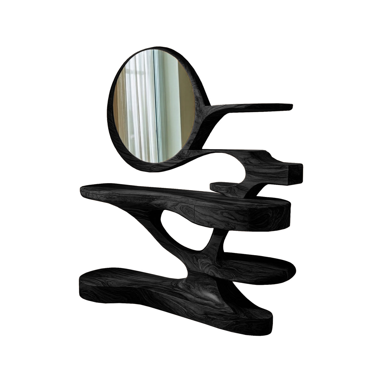 Aurelisse Handcrafted Solid Wood Cosmetic Table Black - Timberustic Cosmetic Table