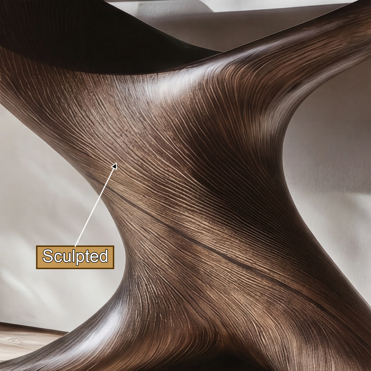 Aurelith Sculpted Solid Wood Console Table - Timberustic Console Table