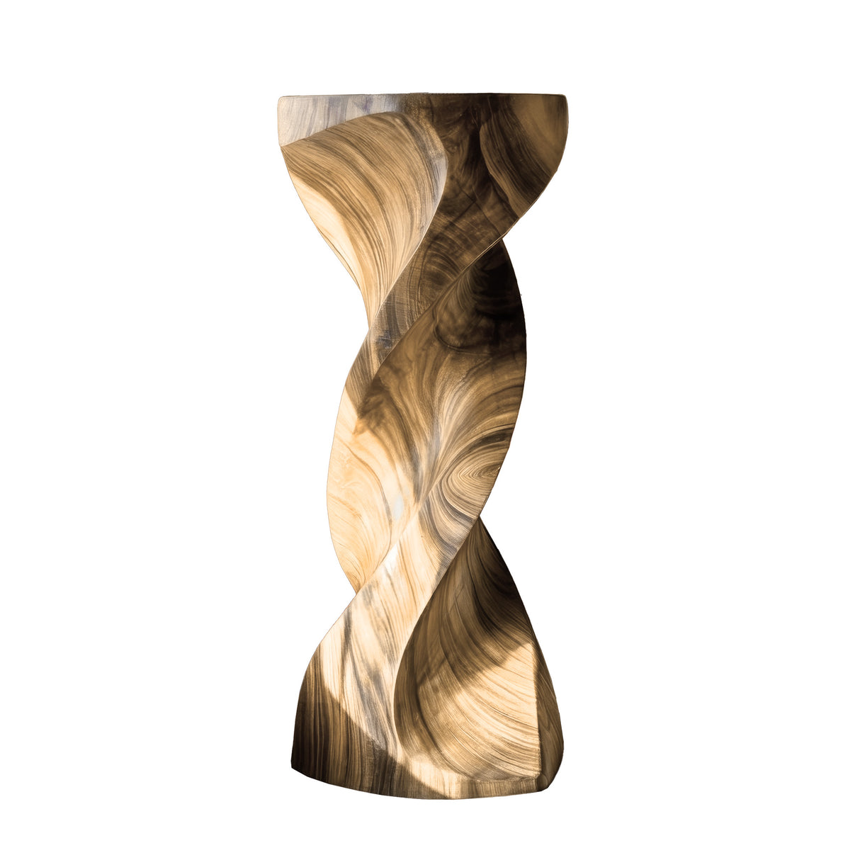 Aurelium Solid Wood Pedestal Stand Natural Oak - Timberustic Pedestal Stand