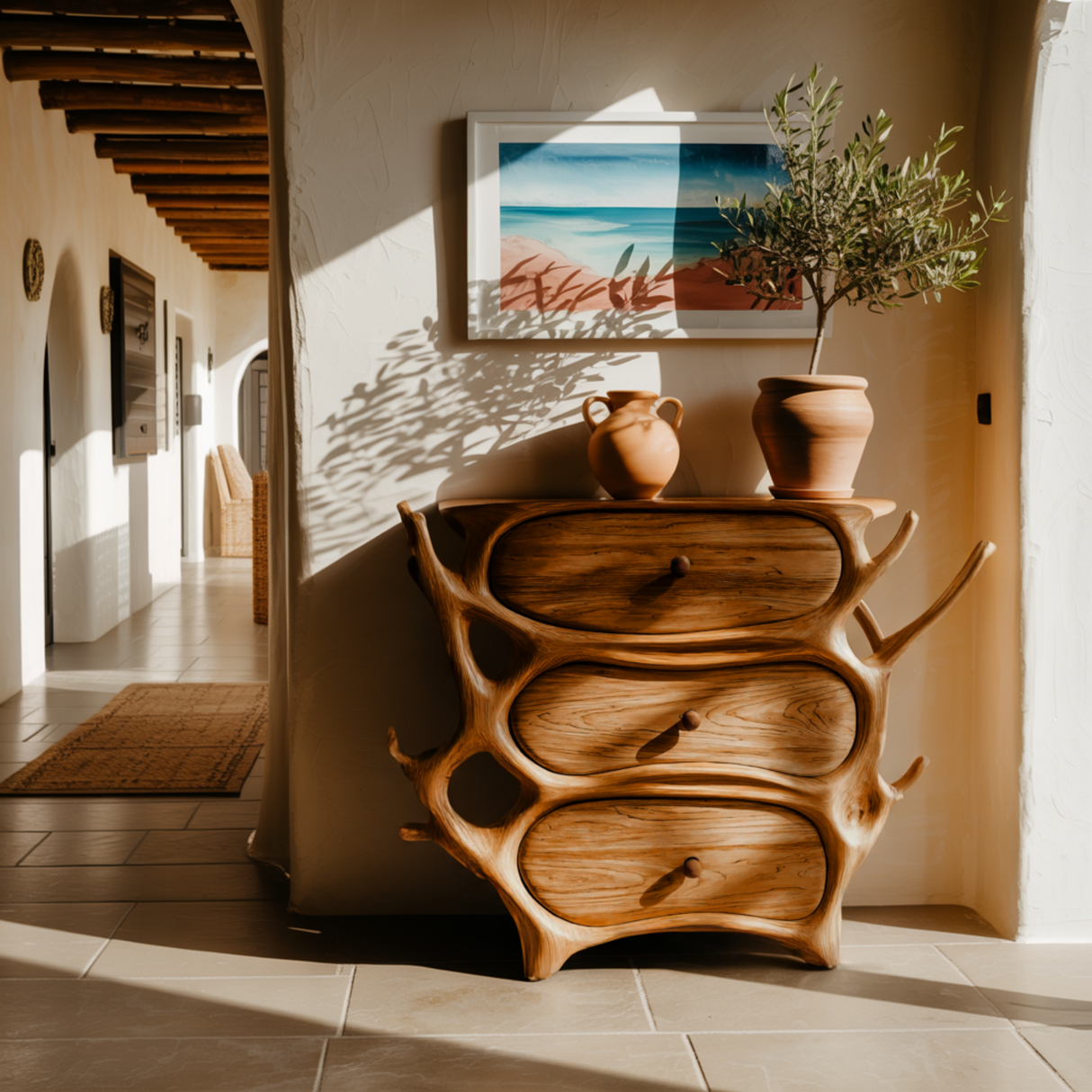 Aurelius Sculpted Solid Wood Sideboard Cabinet