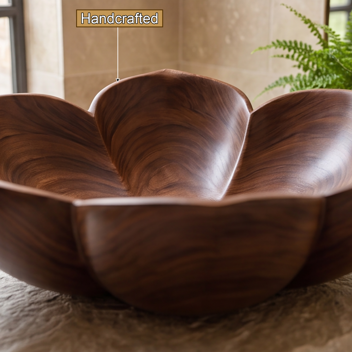 Aurelora Handcrafted Solid Wood Flower Vessel Sink - Timberustic Vessel Sinks