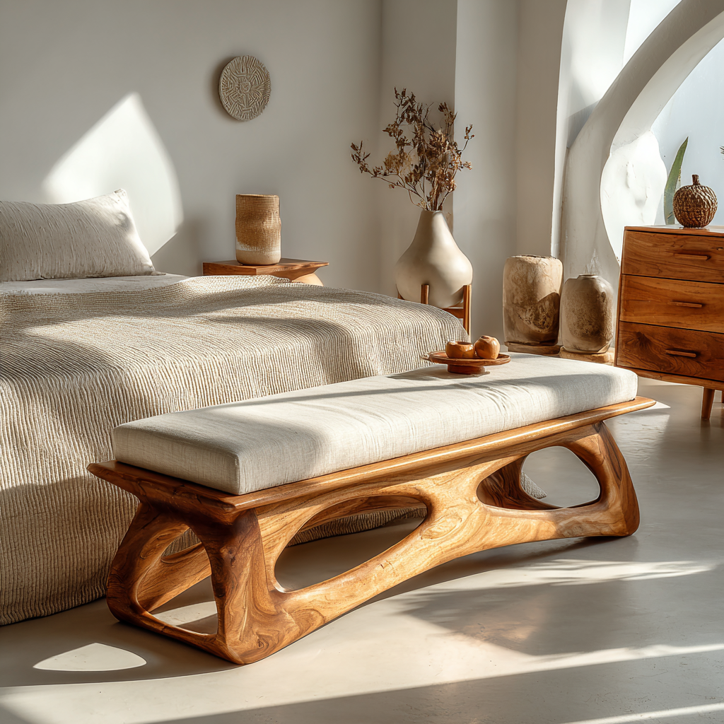 Auren Frame Solid Wood Bed Bench