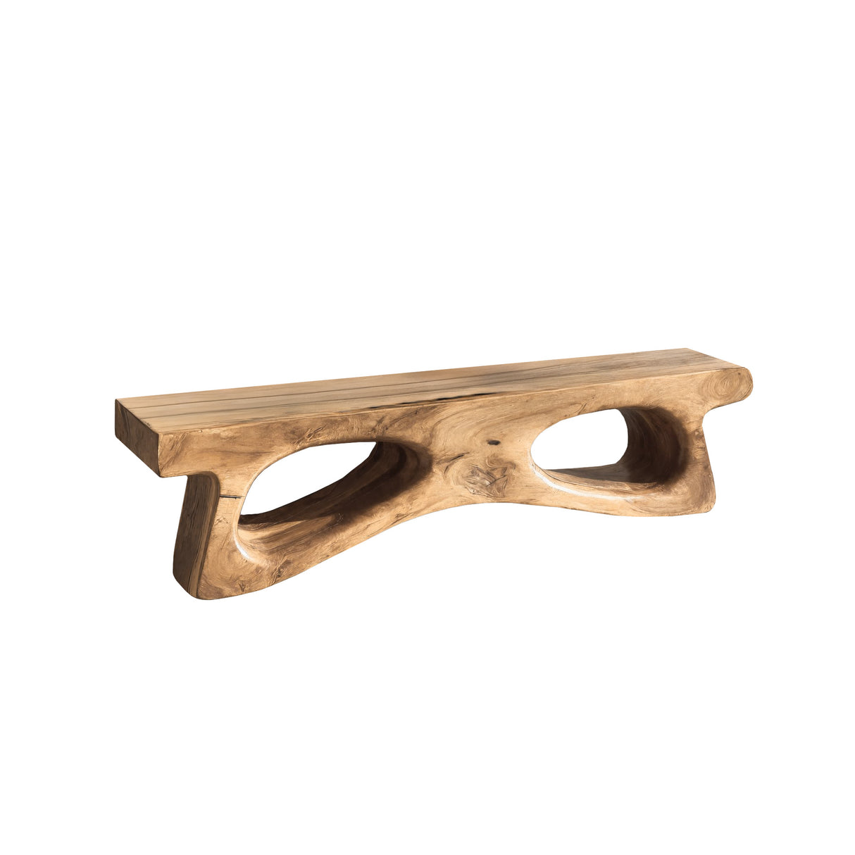 Auren Hollow Artisan Wood Bed Bench Natural Oak - Timberustic Bed Bench