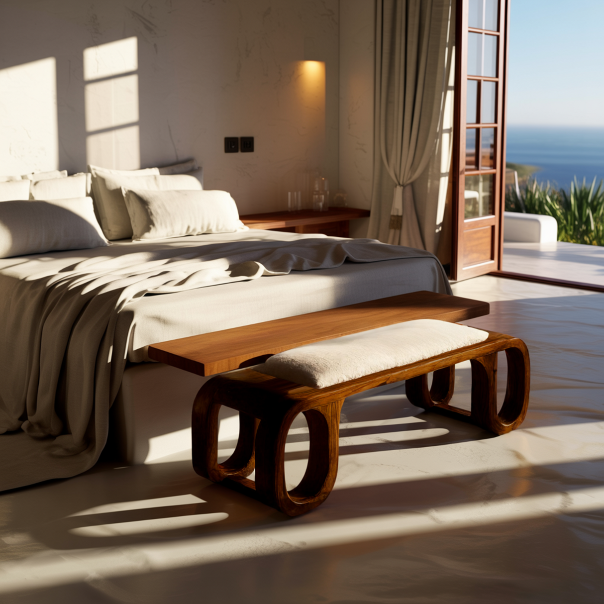 Auren Loop Woodcrafted Bed Bench