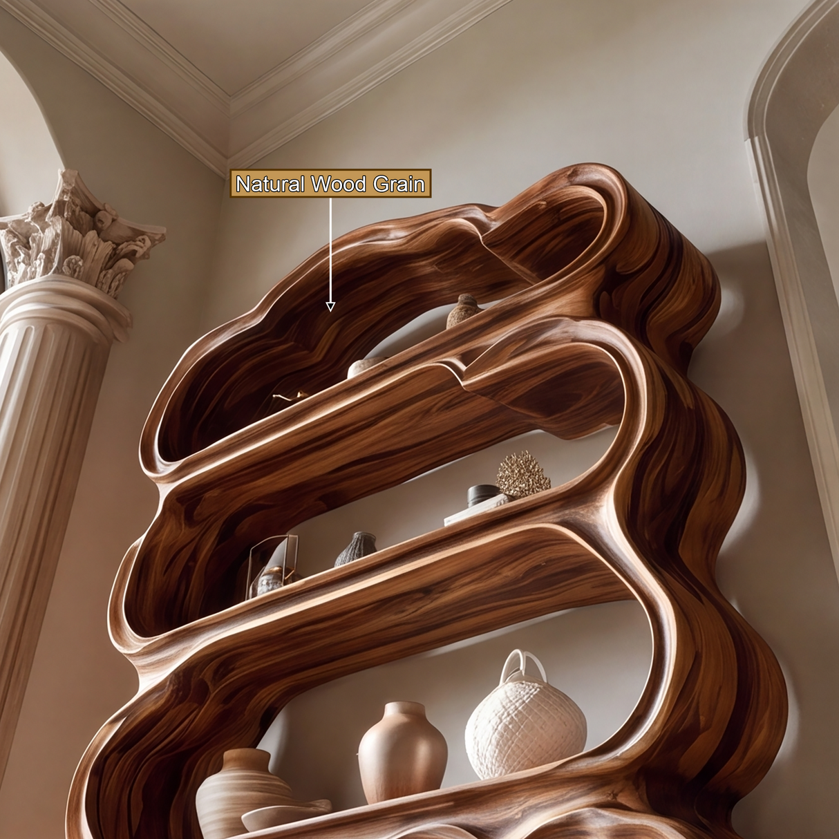 Aurevian Handcrafted Solid Wood Bookshelf