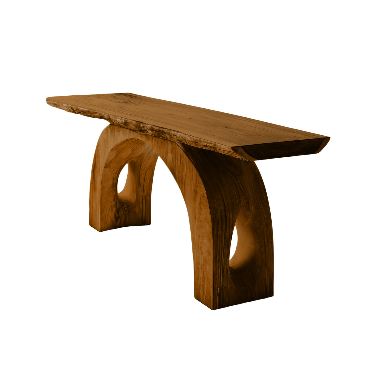 Aurevian Live Edge Solid Wood Console Table
